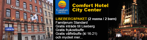 Lisebergspaket p&aring; Comfort Hotel City Center i G&ouml;teborg.