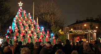 Julstaden G�teborg - k�rs�ng i B�ltesp�nnarparken.