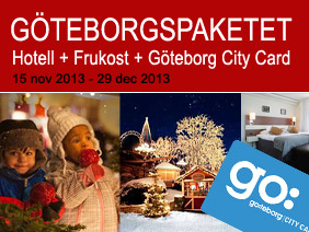Göteborgspaketet inkluderar hotell, frukost och Göteborg City Card