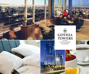 Bo p� hotell Gothia Towers i G�teborg.