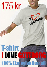 I Love G�teborg T-shirt i 100% Ekologisk Bomull. Endast 175 kr hos Yogo.se.