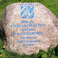 Karlsrofältet minnesten IKF Göteborg 1904
