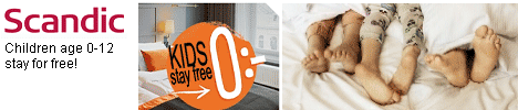 Kids stay free at Scandic hotels!
