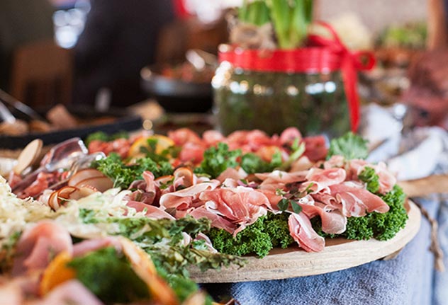 Christmas lunch buffet in the archipelago of Gothenburg