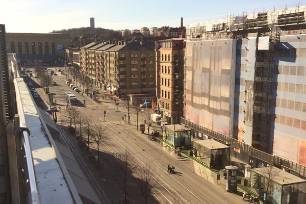 The avenue in Gothenburg Paradgatan